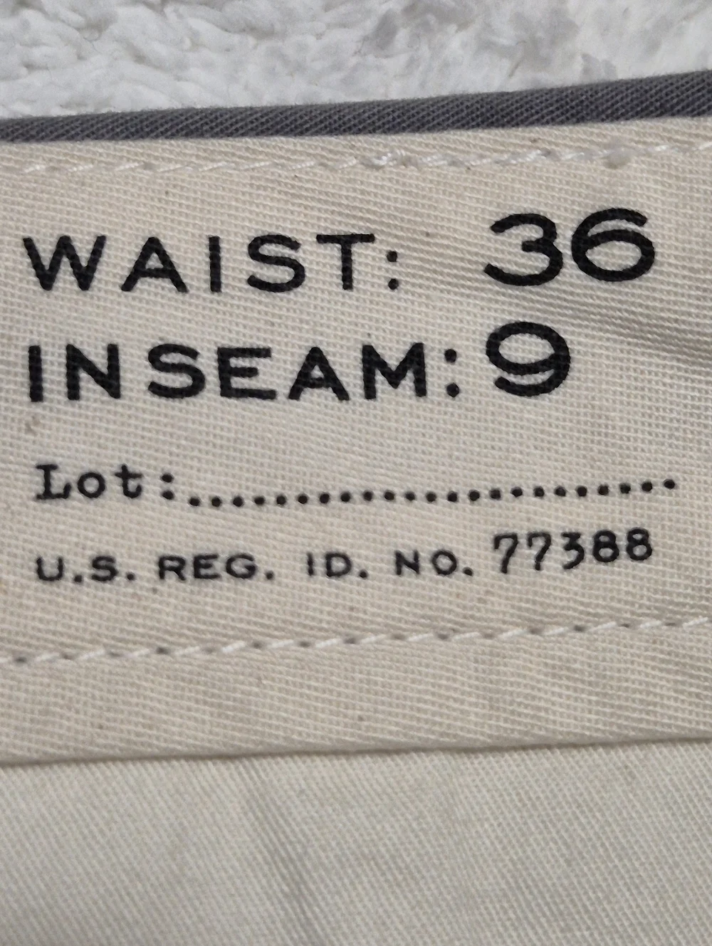 NWT J. Crew Men's Gray Flat Front Chino Short..Size:36